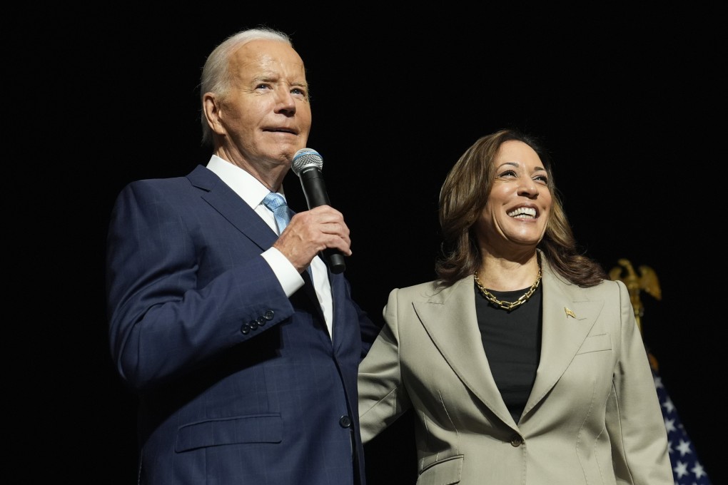 US President Joe Biden, left, and Democratic presidential nominee Vice President Kamala Harris. Photo: AP