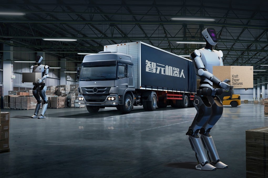 Artist’s impression of Agibot’s biped humanoid robots in action. Photo: Agibot