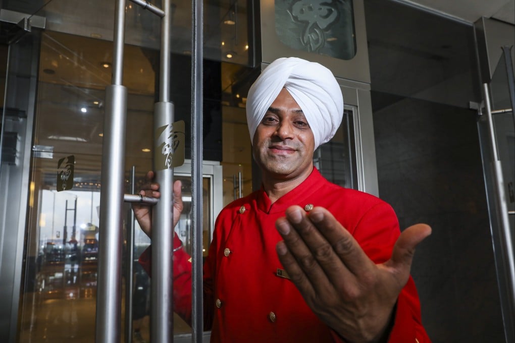 Kam Singh, a doorman at the Excelsior Hotel in Causeway Bay, in February 2019. Photo: SCMP