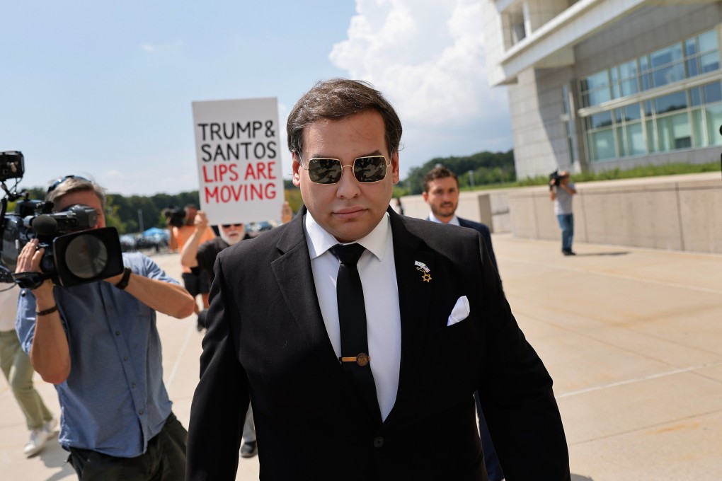 Former Republican congressman George Santos at Central Islip Federal Courthouse in Central Islip, New York on Monday. Photo: EPA-EFE