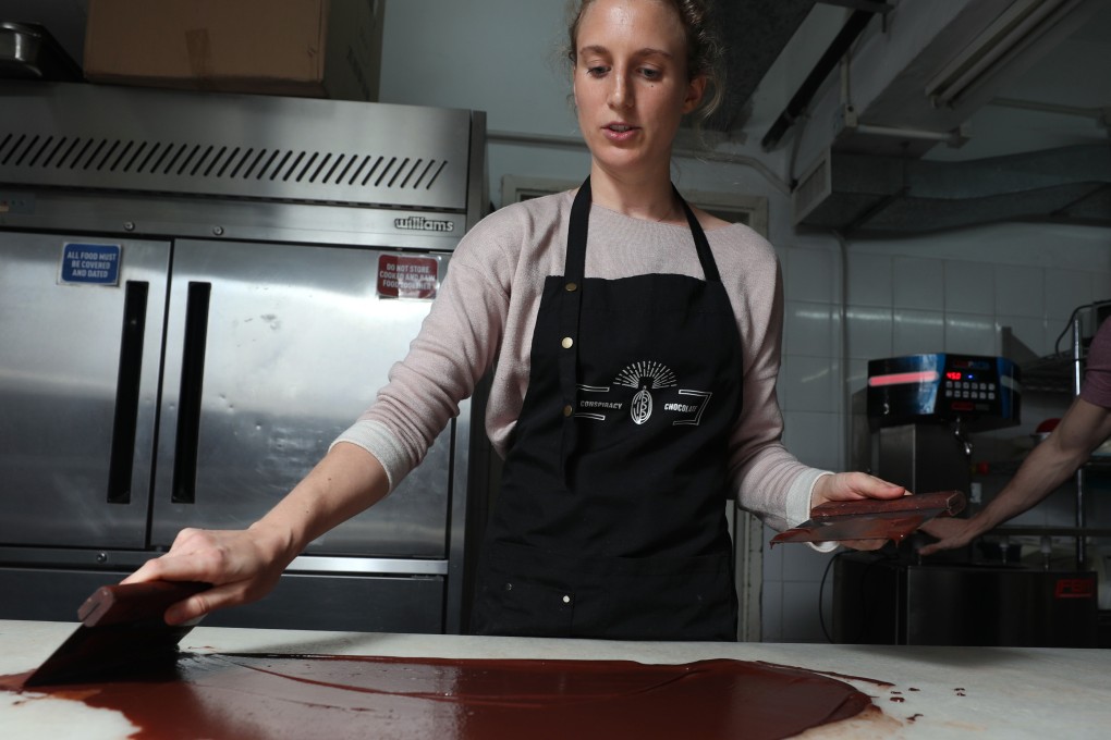 Chocolate maker Celine Herren at Conspiracy Chocolate, which is hosting a two-hour chocolate-making workshop on August 25, one of five special food and drink events in Hong Kong this weekend the Post recommends. Photo: Xiaomei Chen