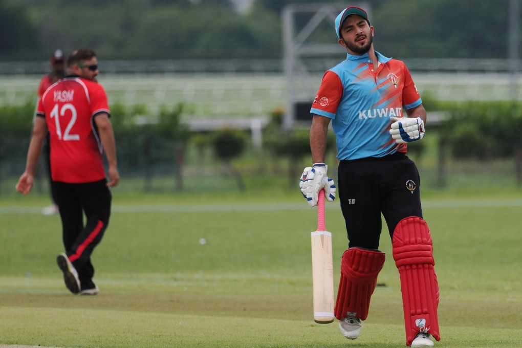 Kuwait beat Hong Kong by four wickets, with Bilal Tahir remaining not out at 36 to steer his team home. Photo: X/@MalaysiaCricket