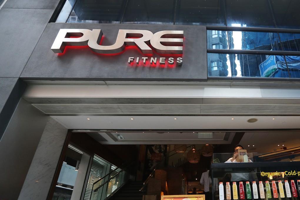 Pure Fitness in Central. Three companies associated with the chain are accused of owing HK$13.59 million in unpaid rent and other fees. Photo: Edward Wong