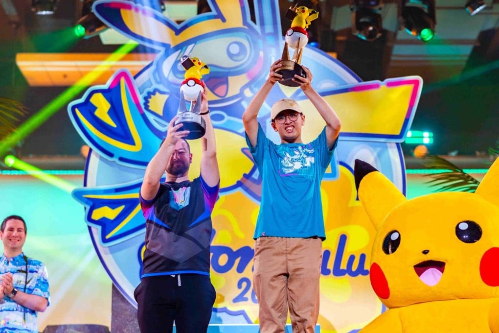 Cheng Yip-kai (right) is Hong Kong’s first Pokemon world champion. Photo: Pokémon Company