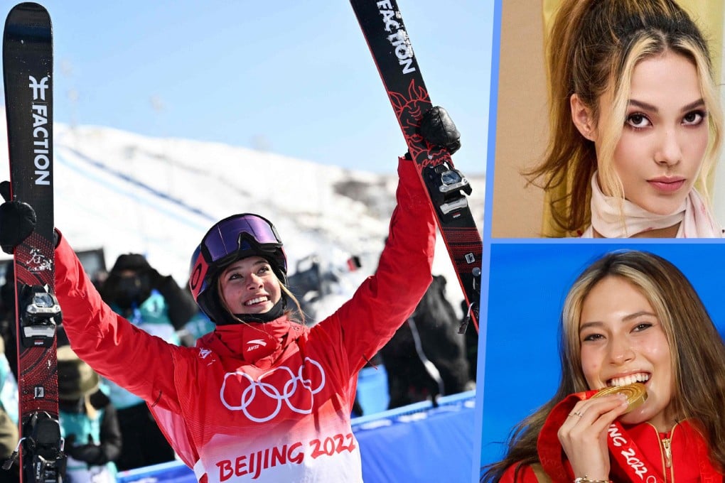 China skiing champion Eileen Gu has hit back at her critics in a viral video. Photo: SCMP composite/Weibo/EPA-EFE