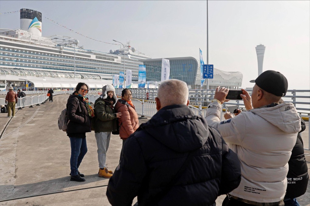 The Adora Magic City, China’s first domestically produced cruise ship, has carried out seven months of voyages and serviced over 220,000 passengers. Photo: AFP