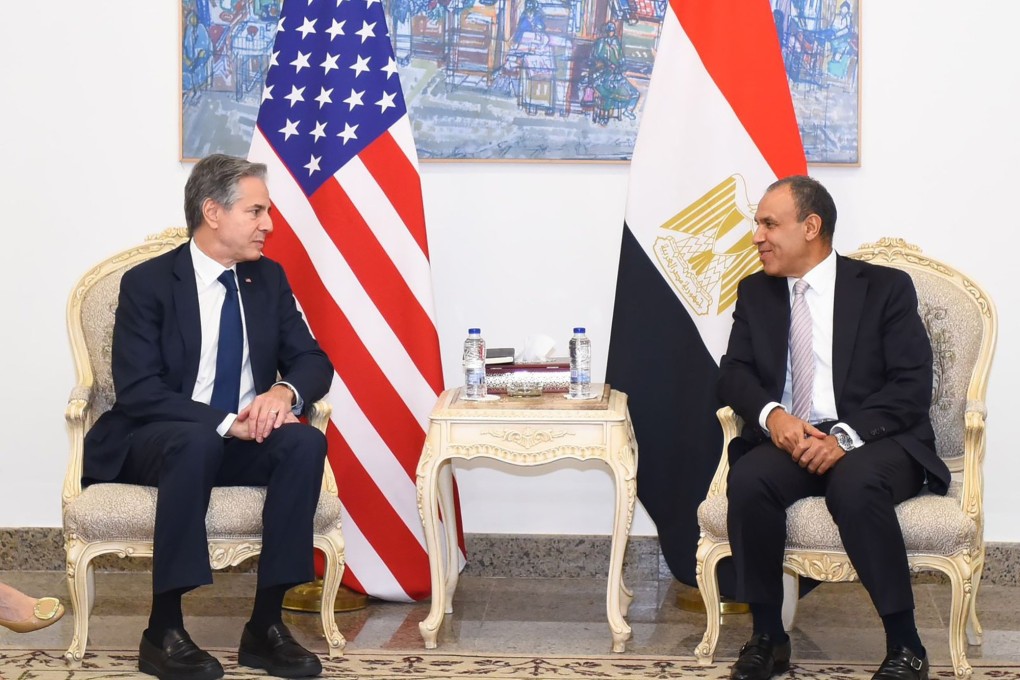 Egyptian Foreign Minister Badr Abdelatty (R) meeting with US Secretary of State Antony Blinken in El-Alamein, Egypt, on 20 August, 2024. Blinken arrived in Egypt following a visit to Israel for talks to discuss a ceasefire deal in Gaza. Photo: EPA-EFE