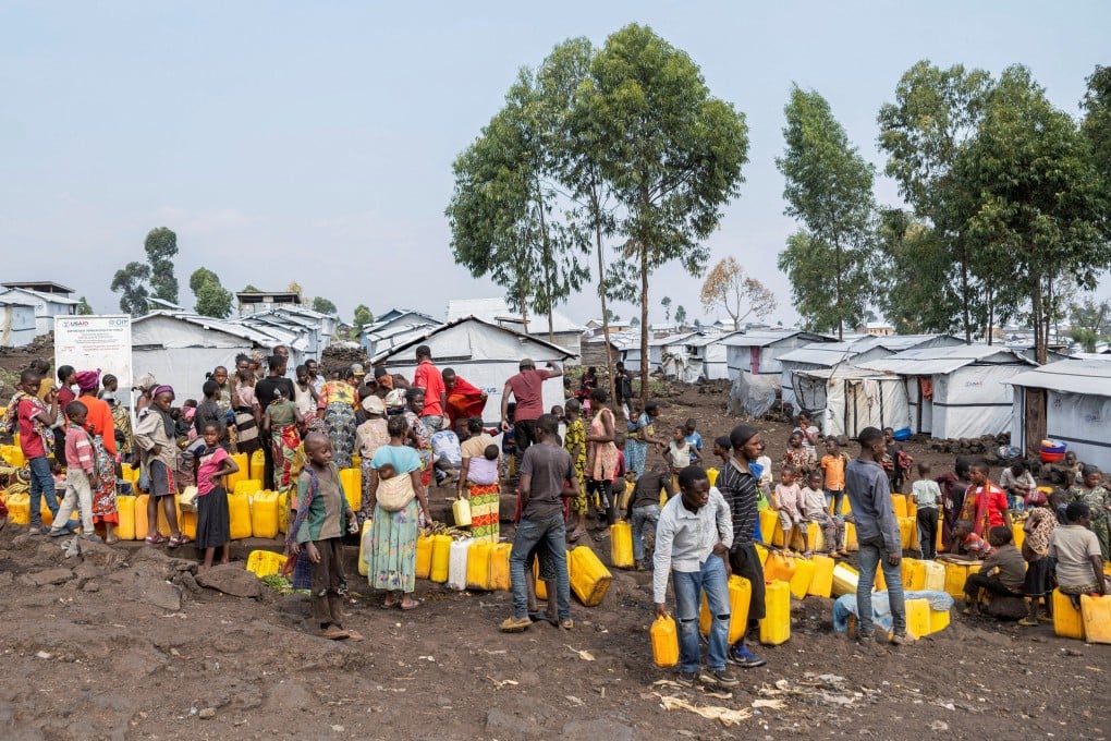 People collect water from taps at the Muja camp for internally displaced persons amid an outbreak of Mpox in Nyiragongo territory, near Goma in North Kivu province of the Democratic Republic of Congo (DRC) on August 19, 2024. The DRC has reported 16,700 cases and 570 deaths from mpox this year. Photo: Reuters