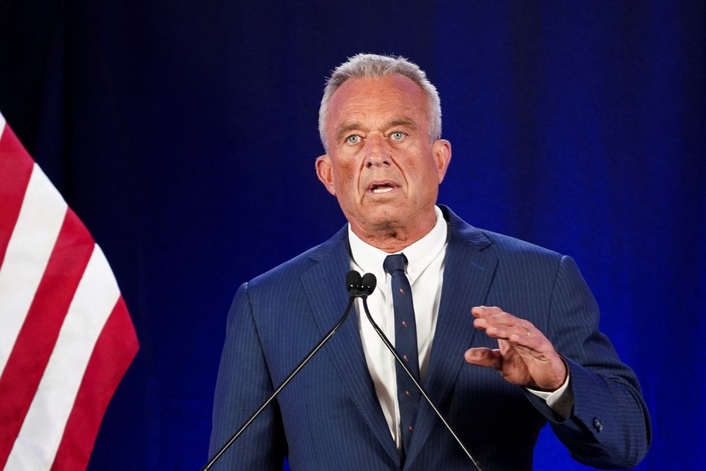 Independent US presidential candidate Robert F. Kennedy Jnr makes an announcement on the future of his campaign in Phoenix, Arizona, on Friday. Photo: Reuters