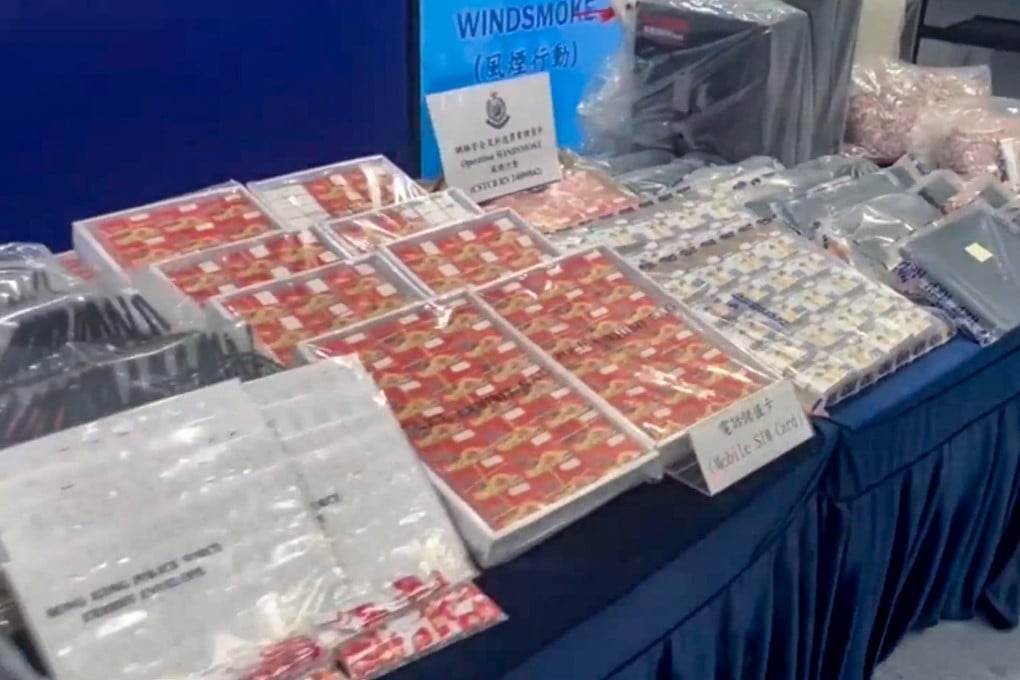 Phone cards and telecoms equipment seized by police in a series of raids on an alleged international phone scam operation.. Photo: Handout