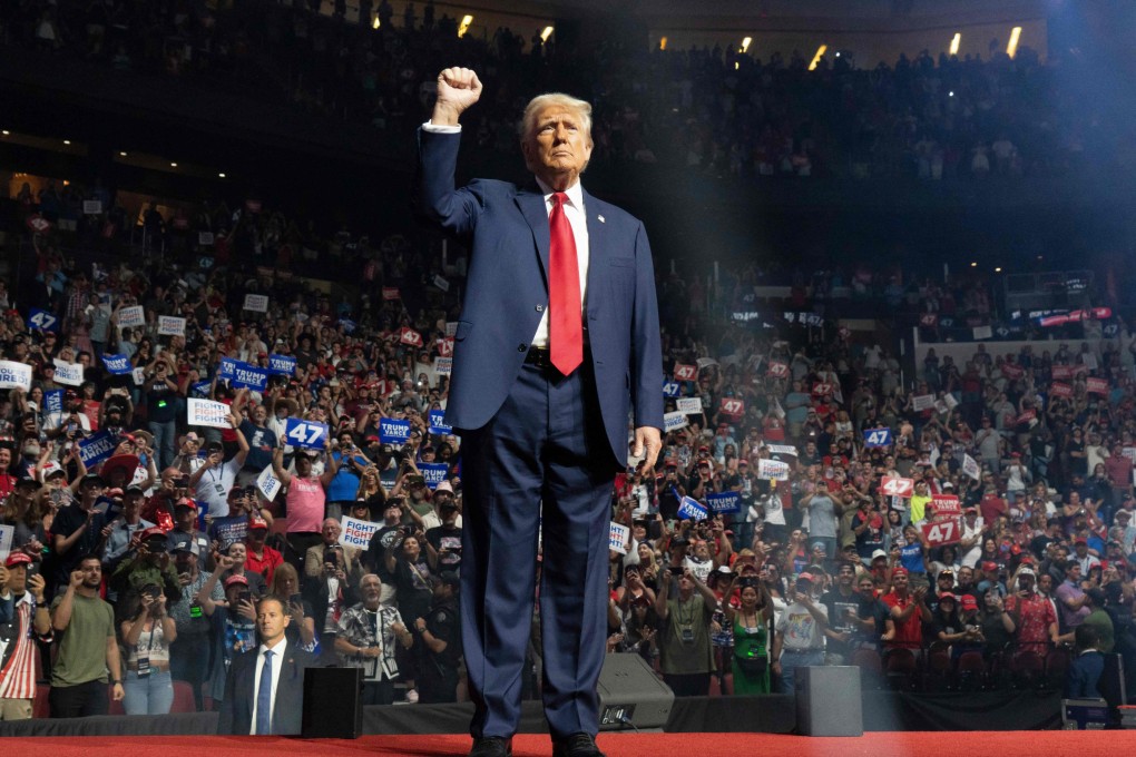 Republican presidential nominee, former US President Donald Trump, speaks at a campaign rally in Arizona. Photo: AFP
