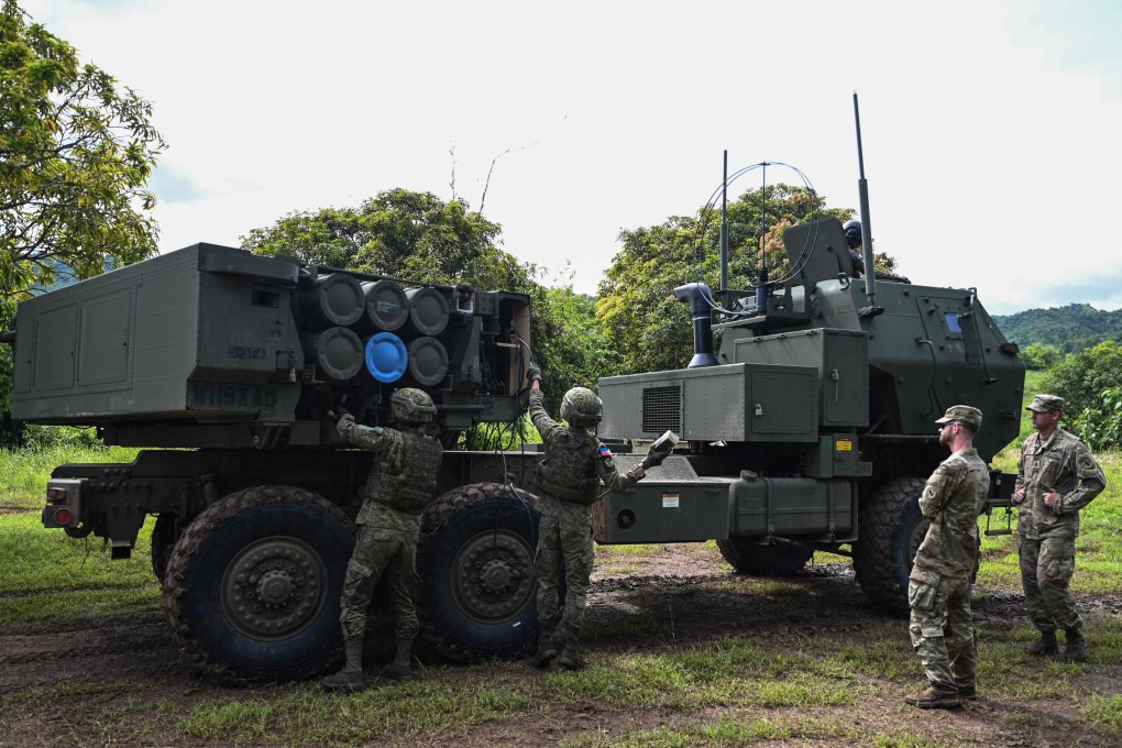 Soldiers prepare a High Mobility Artillery Rocket System a joint exercise with the US in Fort Magsaysay, the Philippines, earlier in August. Photo: AFP