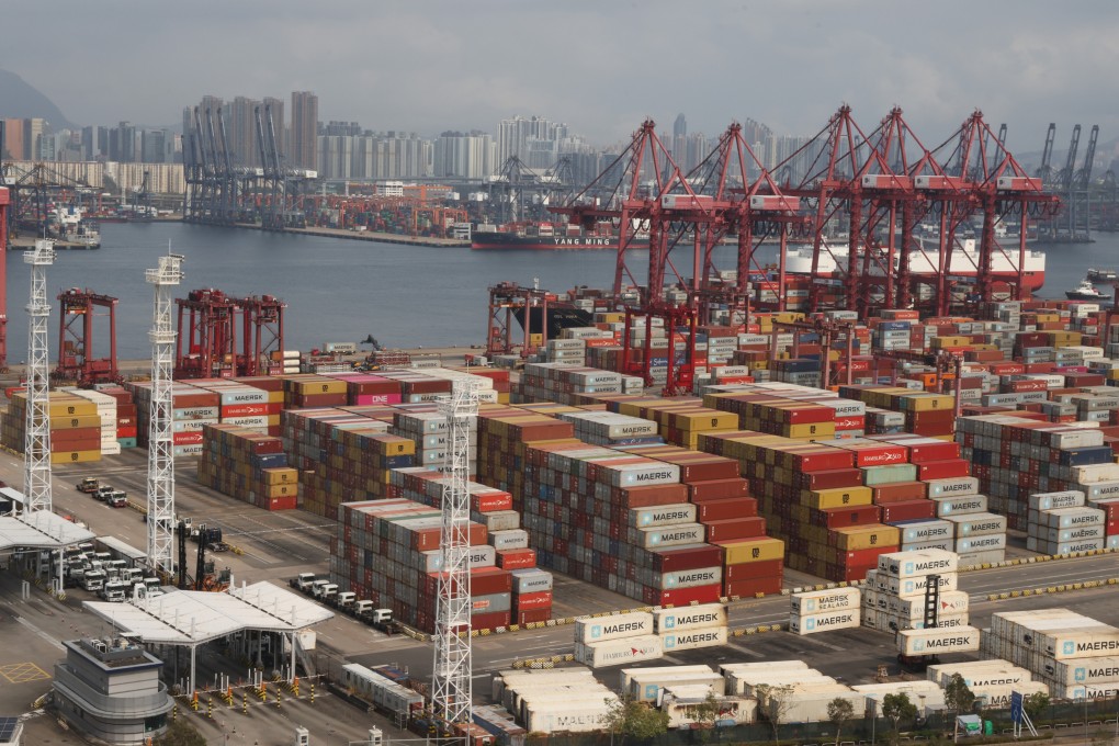 Hong Kong’s Kwai Chung Container Terminal. Financial Secretary Paul Chan has said export figures have increased year on year for three consecutive quarters. Photo: Yik Yeung-man