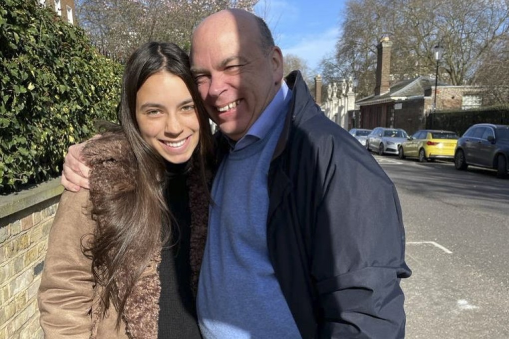 British tycoon Mike Lynch with his daughter Hannah. Photo: EPA-EFE/family handout