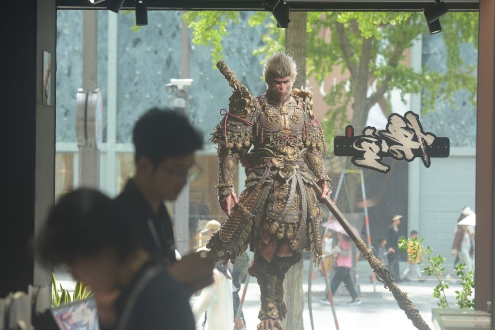 A poster of the video game Black Myth: Wukong seen in Hangzhou, east China’s Zhejiang province. Photo: Xinhua