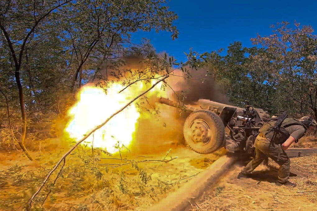 A Russian soldier fires from D-30 howitzer towards Ukrainian positions in an undisclosed location in Ukraine. Photo: Russian Defence Ministry Press Service via AP