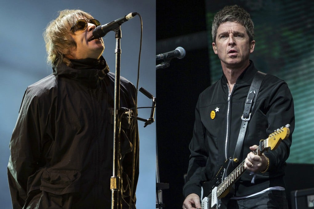 Liam Gallagher performs at the Reading Music Festival in England in 2021 (left), and Noel Gallagher performs at the Glastonbury Festival in England in 2022. The frontman and lead guitarist of Britpop band Oasis have announced the band are re-forming after 15 years, and will go on a reunion tour in 2025. Photo: AP