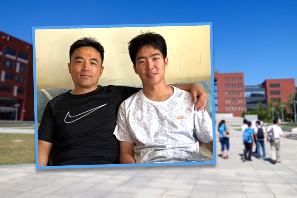 A 47-year-old father in China has passed a key university entrance examination at the same time as his son after the pair studied alongside each other. Photo: SCMP composite/Shutterstock/Sina