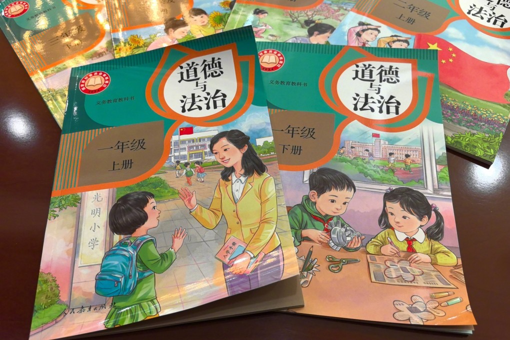 The Ministry of Education is introducing new textbooks for morality and law, which will give more space to Xi Jinping Thought and emphasise traditional Chinese culture and national security. Photo: CCTV