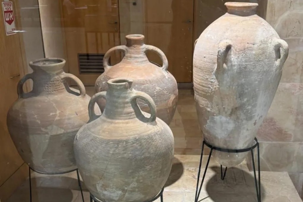 On a visit to the Hecht Museum at the University of Haifa in Israel, a 5-year-old’s father was shocked to see his son next to the shattered Bronze Age jar. Photo: Hecht Museum staff