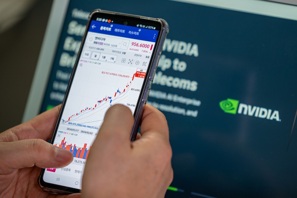 A man browses a stock chart in Seoul. With many young Koreans not earning enough to save for retirement, some are playing the stock market. But not all are winning, with filings for bankruptcy on the rise. Photo: Shutterstock