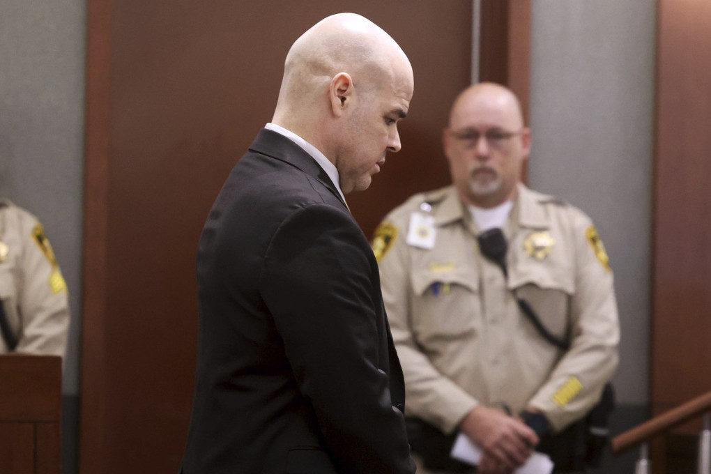 Robert Telles reacts to the guilty verdict in his murder trial. Photo: Las Vegas Review-Journal via AP