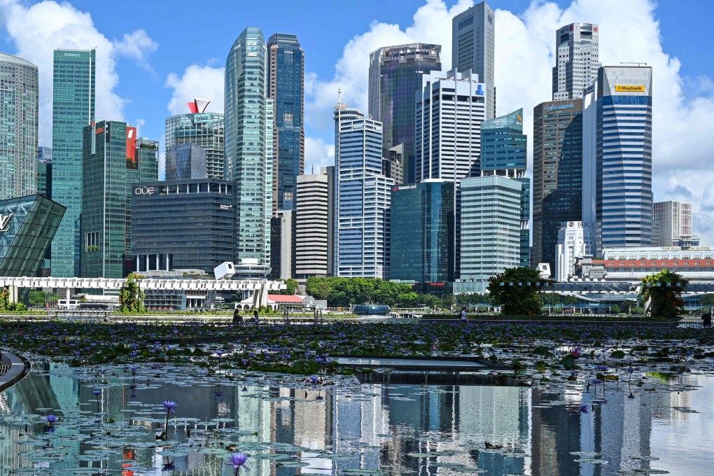 Singapore’s skyline. A man was sentenced to three years and 20 weeks’ jail for molesting and intimidating a woman. Photo: AFP