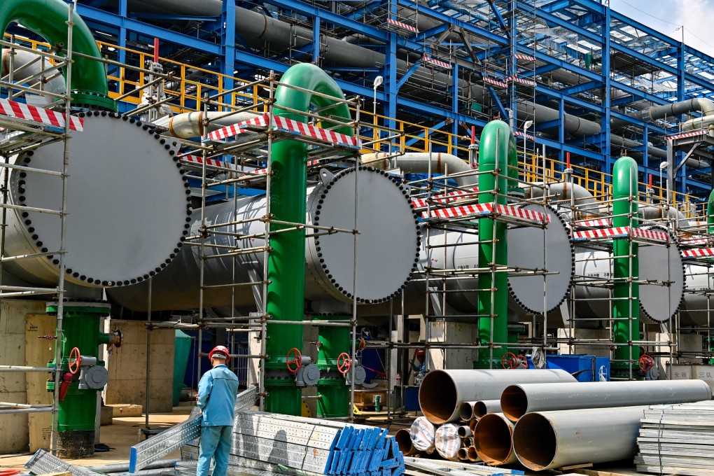 An ethylene plant under construction by PetroChina Jilin Petrochemical Company in Jilin City in northeast China’s Jilin Province on August 10, 2024. Photo: Xinhua.