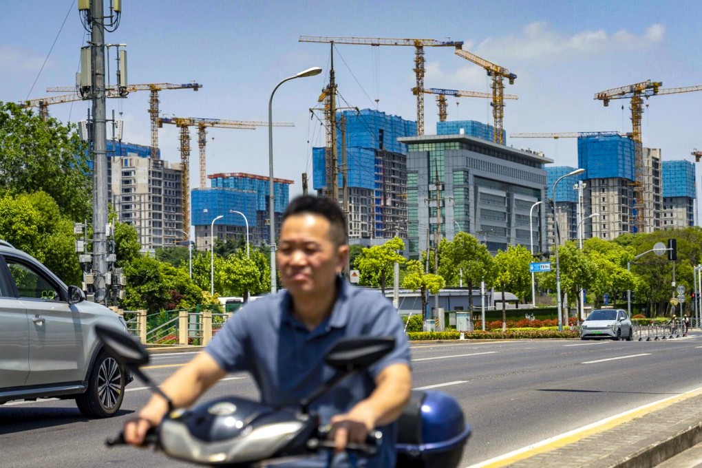 Residential buildings under construction at China Vanke’s Langshi Flower Language development in Shanghai, pictured on May 24, 2024. Photo: Bloomberg