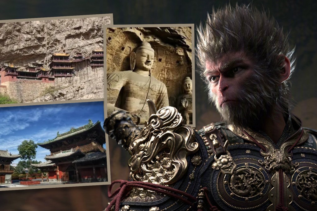 The launch of the online game, Black Myth: Wukong has sparked an unprecedented tourism boom in northern China. Photo: SCMP composite/Baidu/Weibo