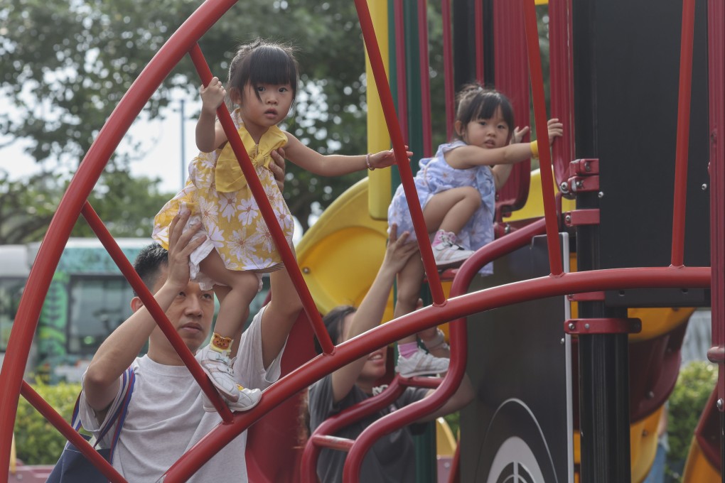 Children play at Sun Yat Sen Memorial Park in Sai Ying Pun on August 10. Photo: Edmond So