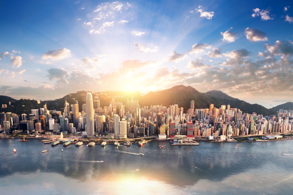 Panoramic view of Hong Kong island’s skyline at sunset. Photo: Shutterstock