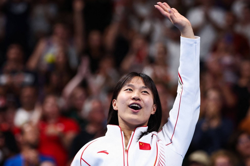 China’s Jiang Yuyan won gold in the 50m freestyle S6, breaking the Paralympic record twice in one day. Photo: AFP