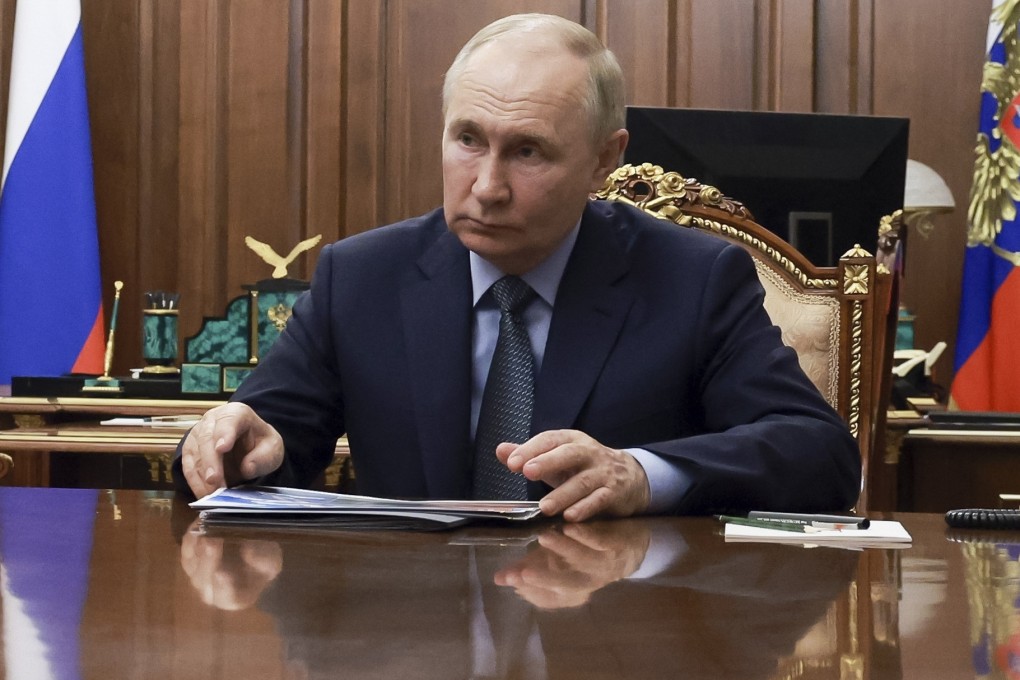 Russian President Vladimir Putin at the Kremlin in Moscow on Thursday. Photo: Sputnik, Kremlin, Pool Photo via AP
