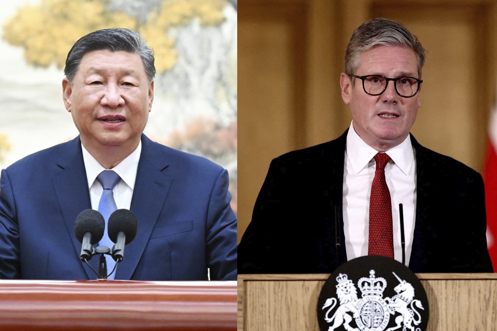 Chinese President Xi Jinping and UK Prime Minister Kier Starmer have spoken in a telephone call. Does it prefigure a warming of ties between Britain and China? Photos: Xinhua via EPA-EFE and Reuters, SCMP composite