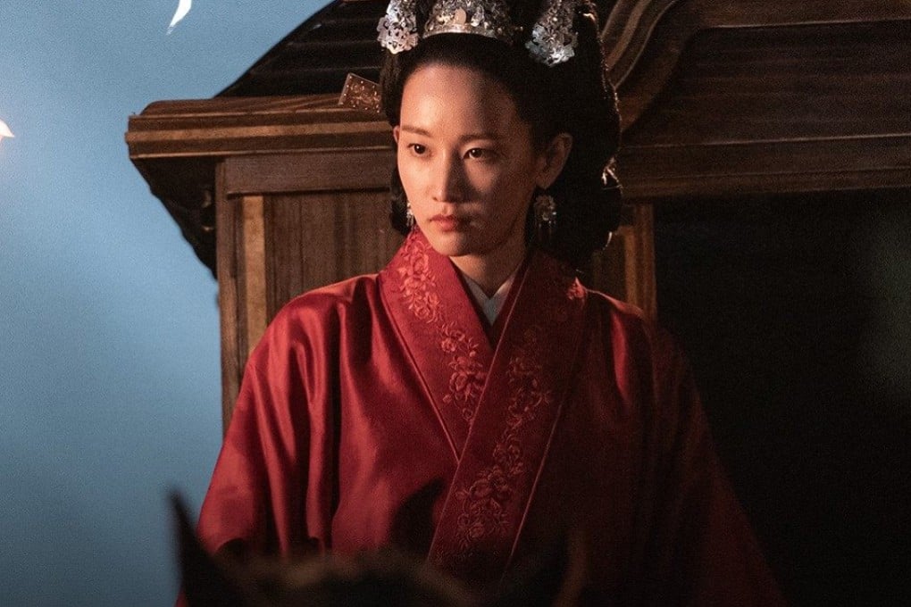 Jeon Jong-seo in the title role in a still from K-drama series Queen Woo: Part I. Ji Chang-wook and Kim Mu-yeol co-star.