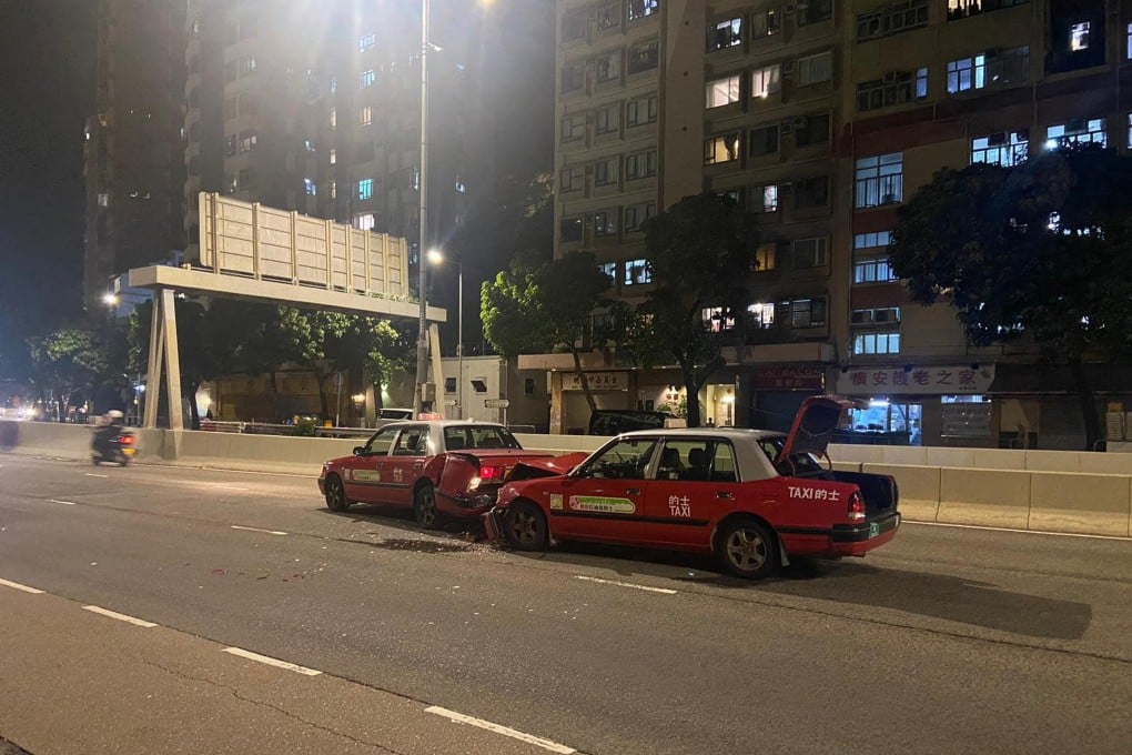 Taxis were involved in both of the accidents. Photo: Handout