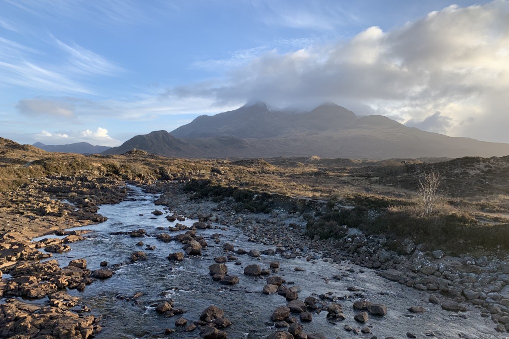 Glen Sligachan, on the Isle of Skye in the Scottish Highlands, a region of breathtaking mountains and lakes, many of which can be seen by road, rail and ferry. Photo: Stephen McCarty