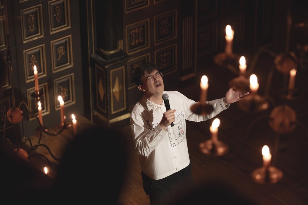 Phil Wang on stage at the Sam Wanamaker Playhouse in London, for Netflix special ‘Wang in There, Baby!’ Photo: Matt Crockett