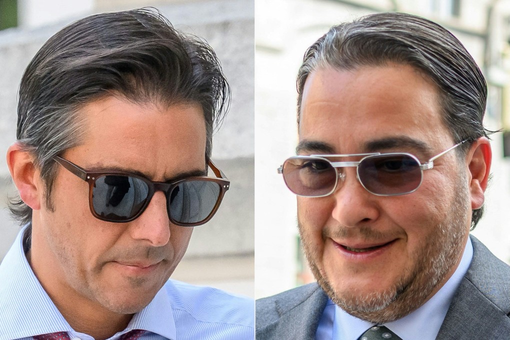 Patrick Mahony (left) and Tarek Obaid (right) arrive at the Swiss Federal Criminal Court in Bellinzona last week. Photo: AFP