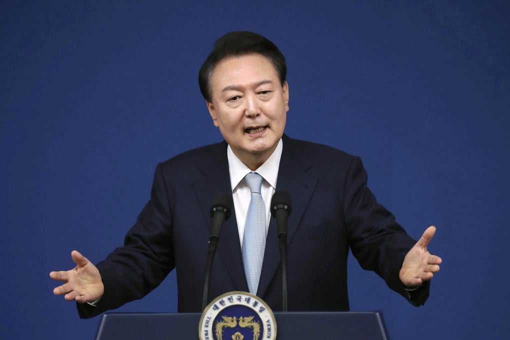 South Korean President Yoon Suk-yeol has been at odds with the opposition since taking office in May 2022. Photo: Kyodo