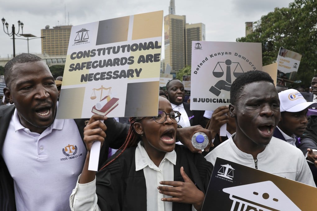 Kenyans protest in January after corruption accusations were levelled at the judiciary. More than half of those polled for the new survey said Africa was heading in the “wrong direction”. Photo: AFP