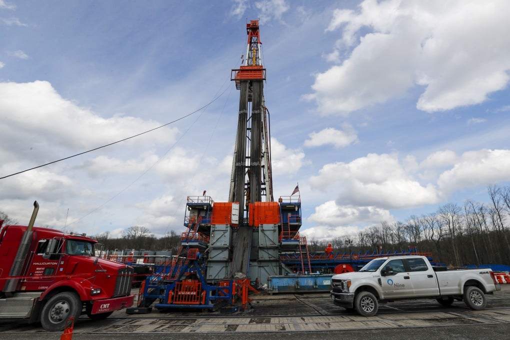 A shale gas well drilling site in St Mary’s, Pennsylvania. US Vice-President Kamala Harris, the Democratic Party nominee in this year’s presidential election, is walking a fine line with voters in the gas-producing swing state that could decide the election. Photo: AP
