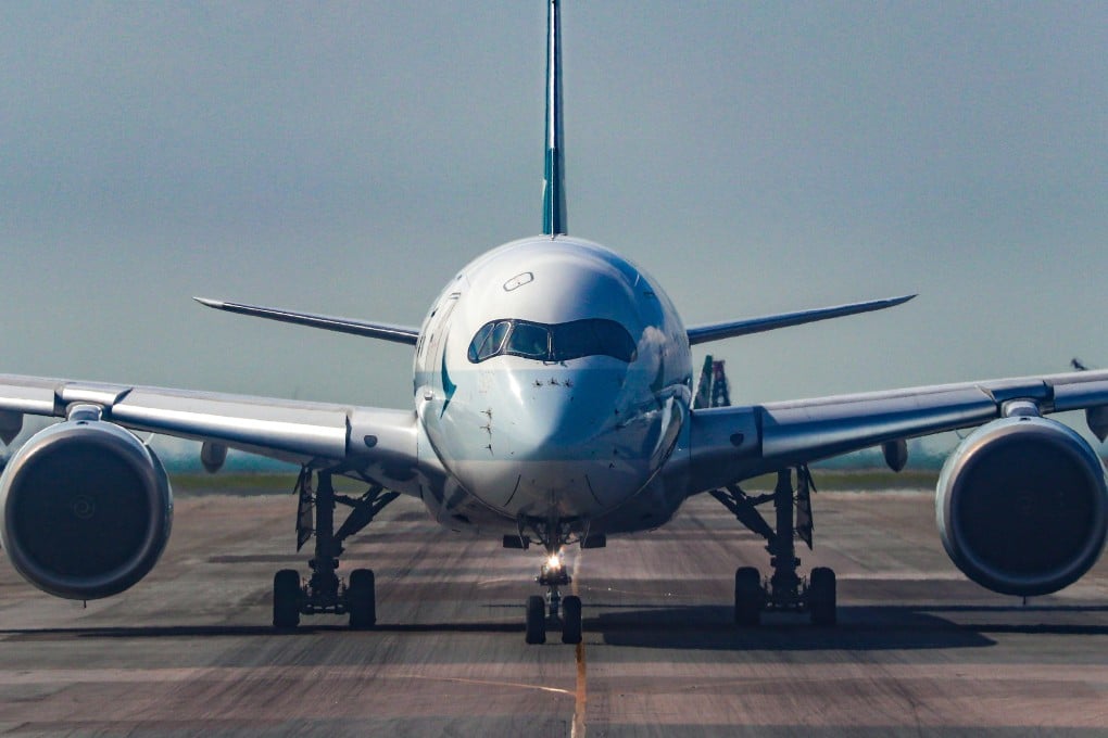 A Cathay Pacific A350-900 on the tarmac of Hong Kong International Airport. All 48 planes of the carrier’s A350 fleet have been grounded. Photo: Roy Issa