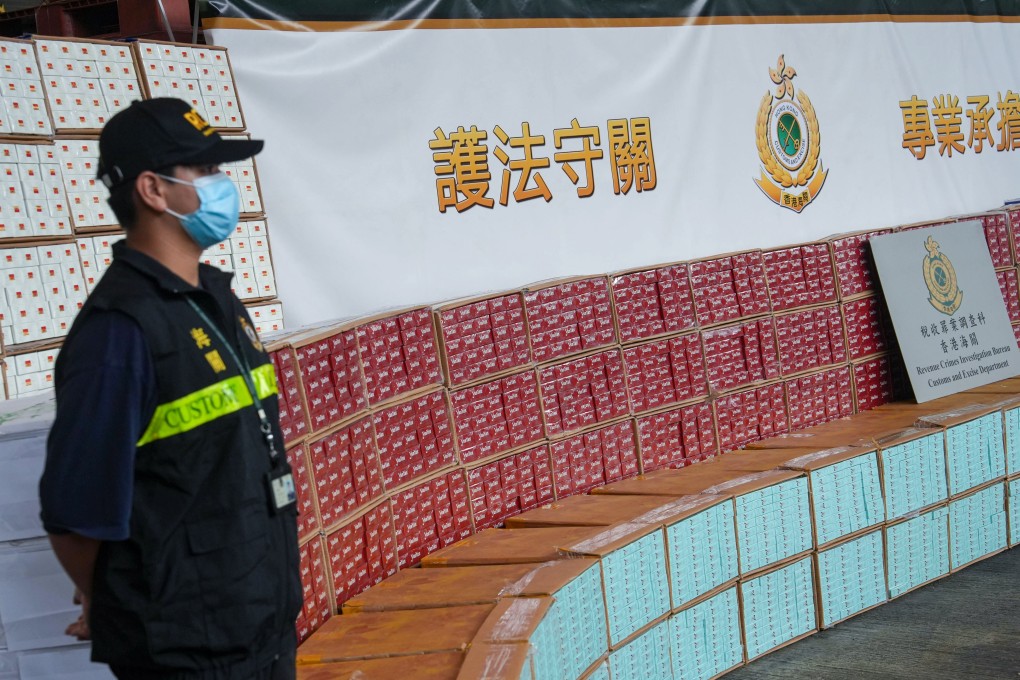 Customs arrested 12,273 people in connection with 12,850 cases involving illicit cigarettes during the first eight months of this year. Photo: Sun Yeung