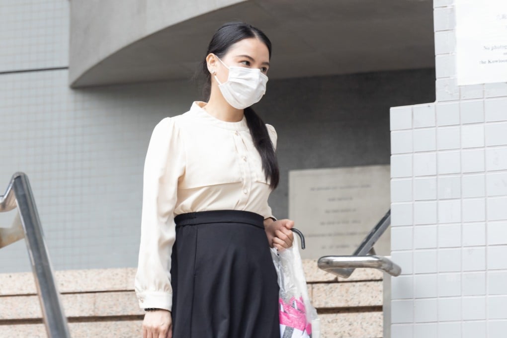Defendant Lau Lo leaves Kowloon City Court after a hearing in August. Photo: Brian Wong
