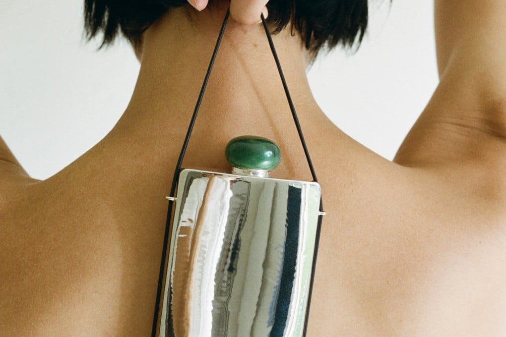 An evening flask, repurposed as jewellery, by Sophie Buhai. Photo: Handout