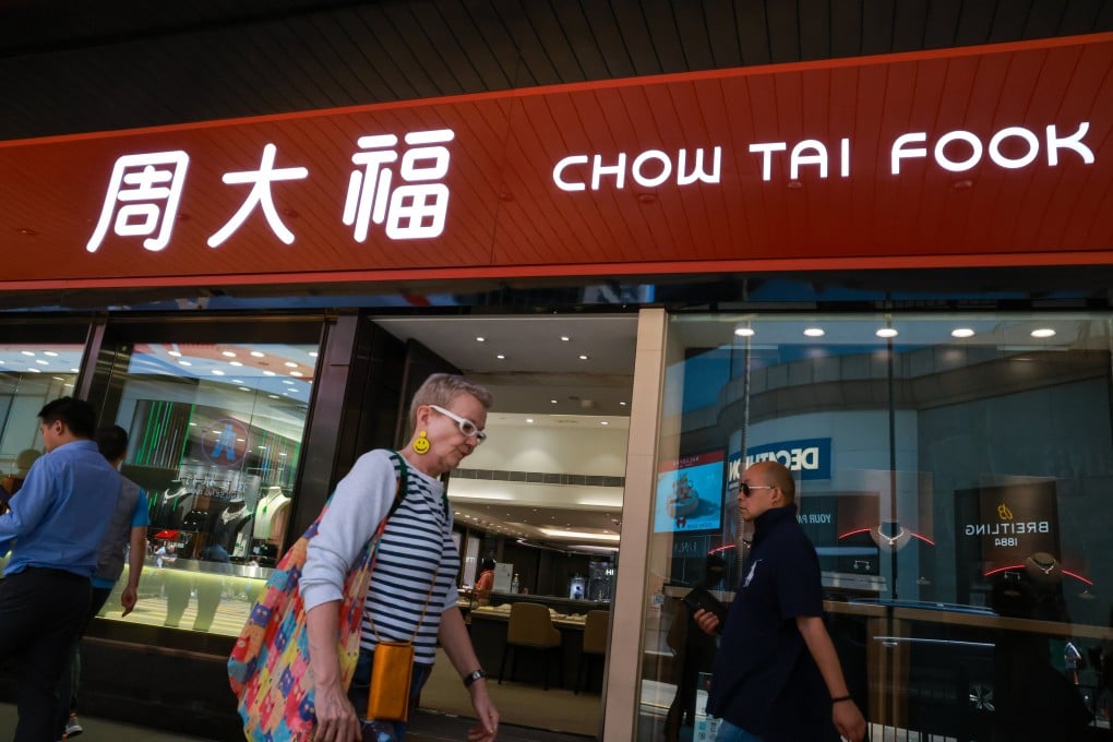 A Chow Tai Fook Jewellery shop in Central, Hong Kong. Photo: May Tse