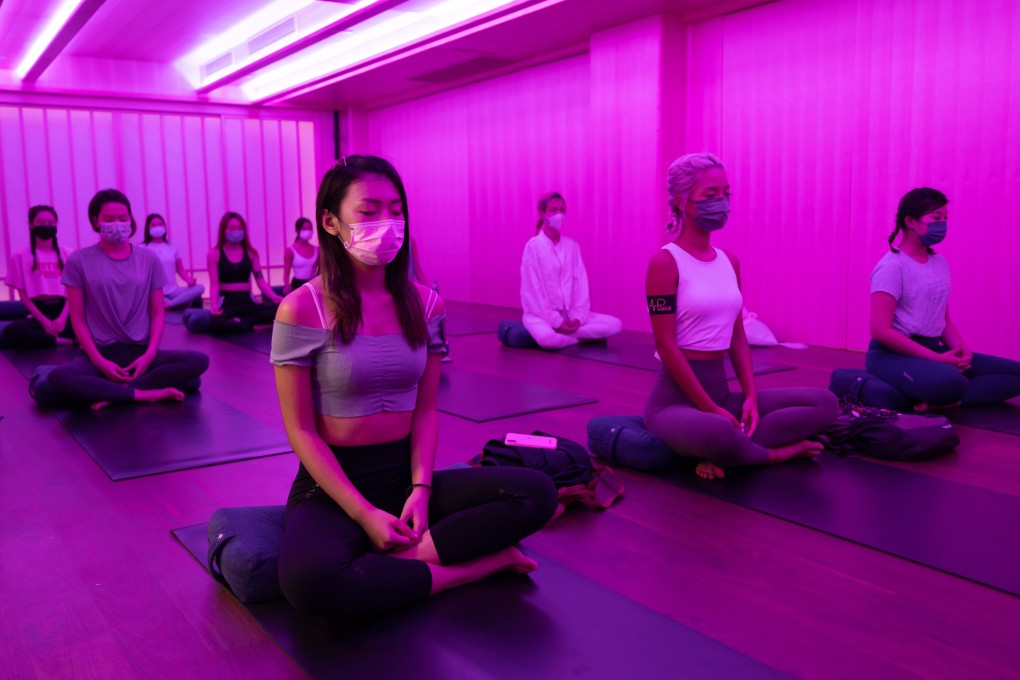 Students in a meditation class in Ikigai’s Causeway Bay studio, which celebrates its third anniversary this weekend with a pop-up party. Photo: Ikigai