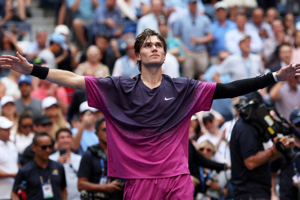 Britain’s Jack Draper celebrates beating Australia’s Alex De Minaur to reach the US Open semi-finals. Photo: Reuters